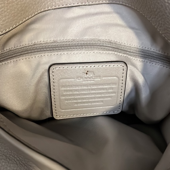 Coach Phoebe Hobo Purse / Gold Hardware / Gray F35723 / Pebbled Leather - Picture 7 of 14